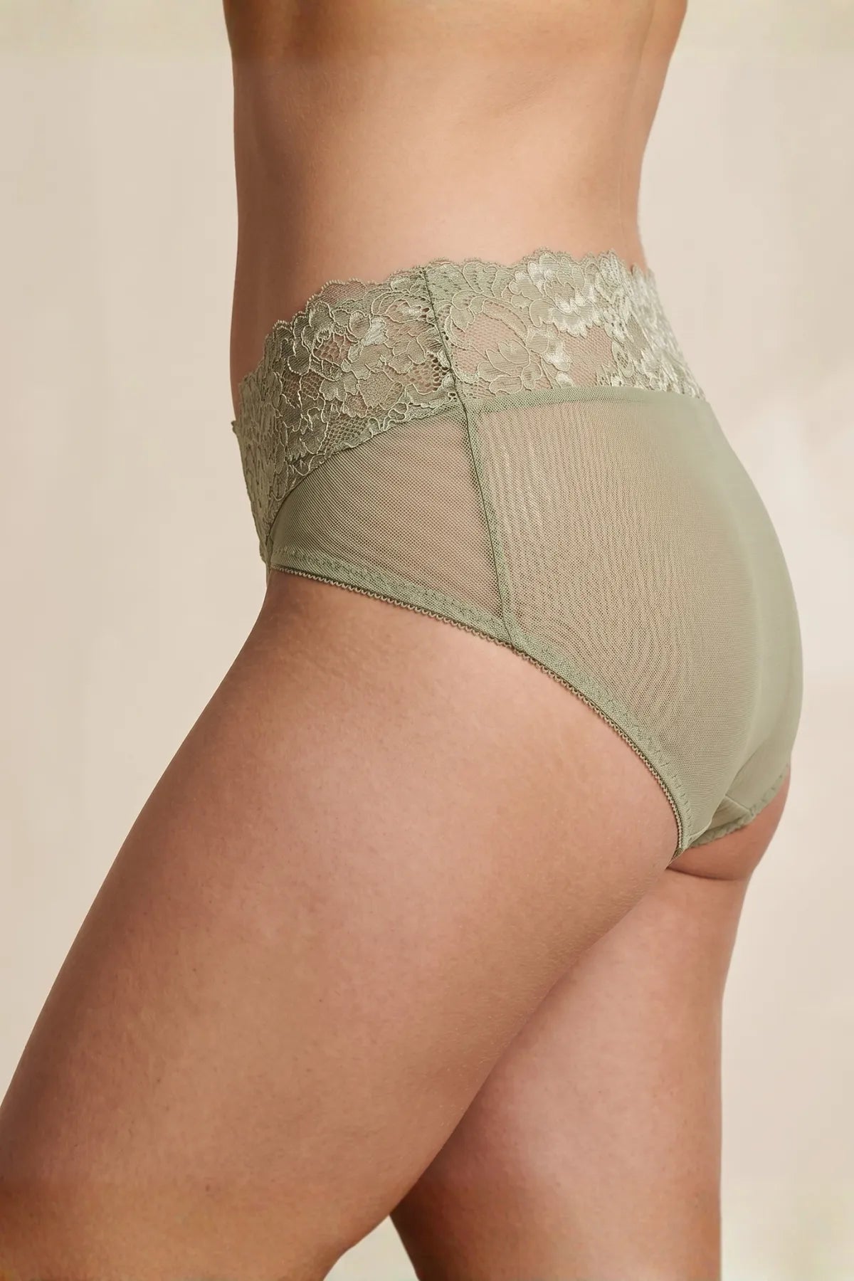 The Duchess Lace Bikini Panty - Green