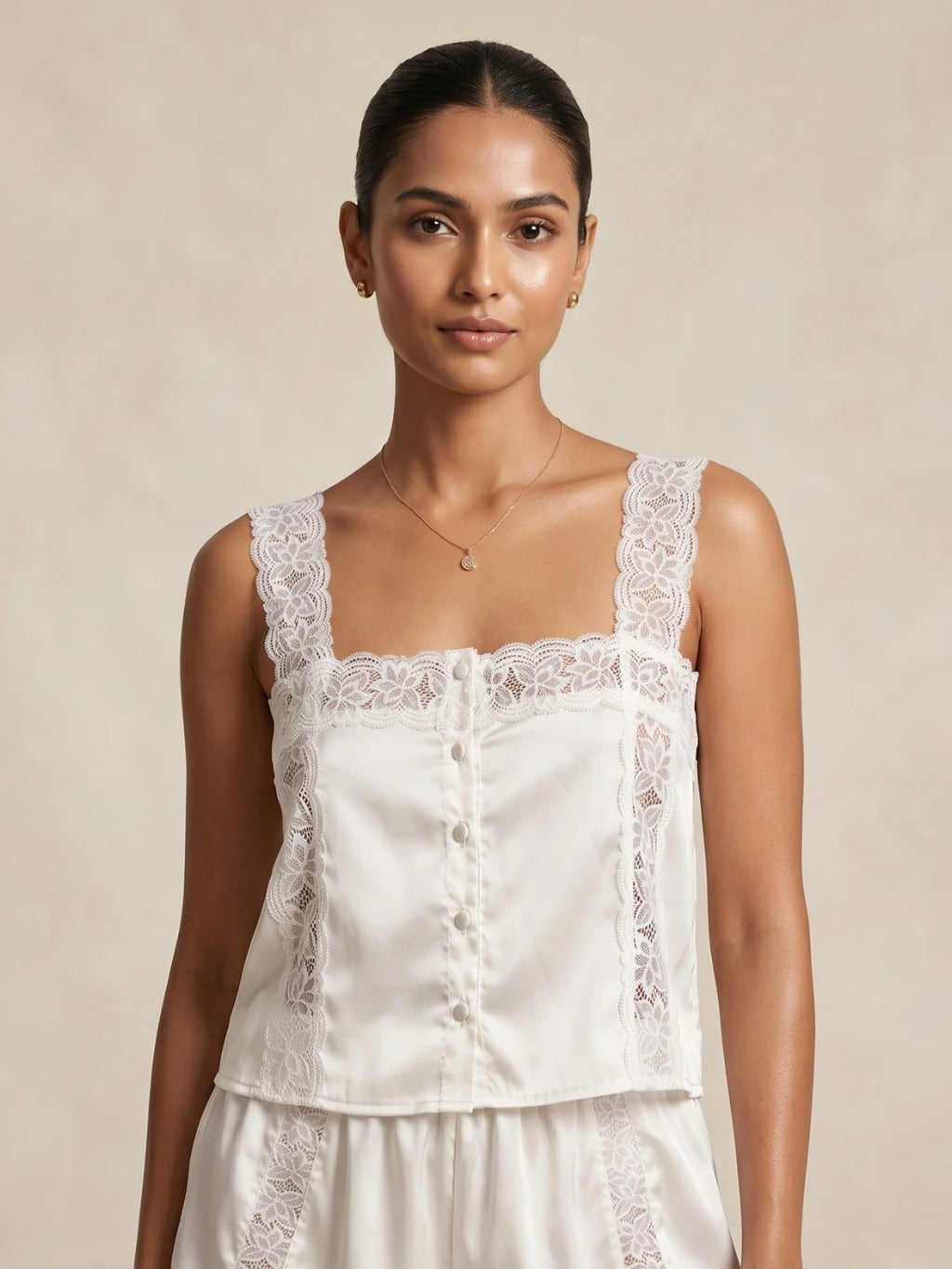 Aira Soft Cami Top - White