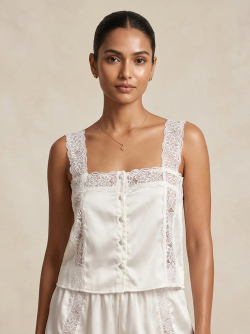 Aira Soft Cami Top - White
