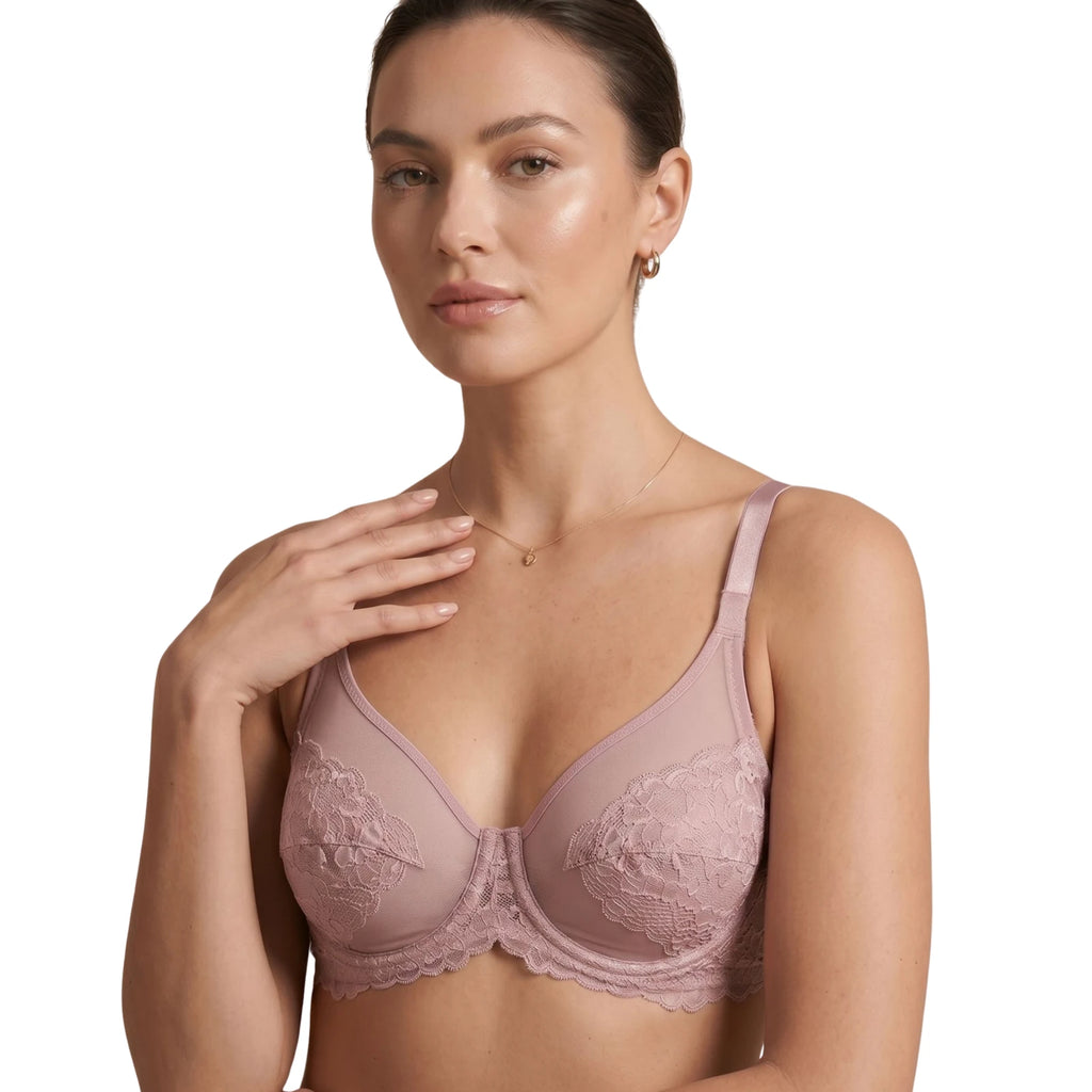 The Duchess Wired Lace Bra - Blue