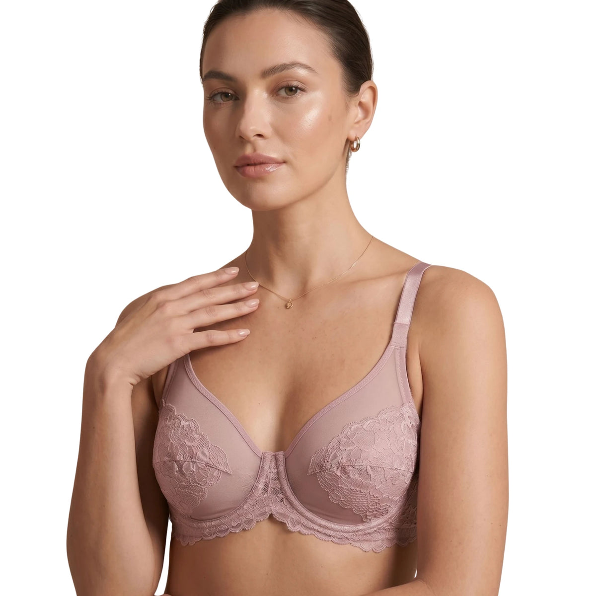 The Duchess Wired Lace Bra - Blue