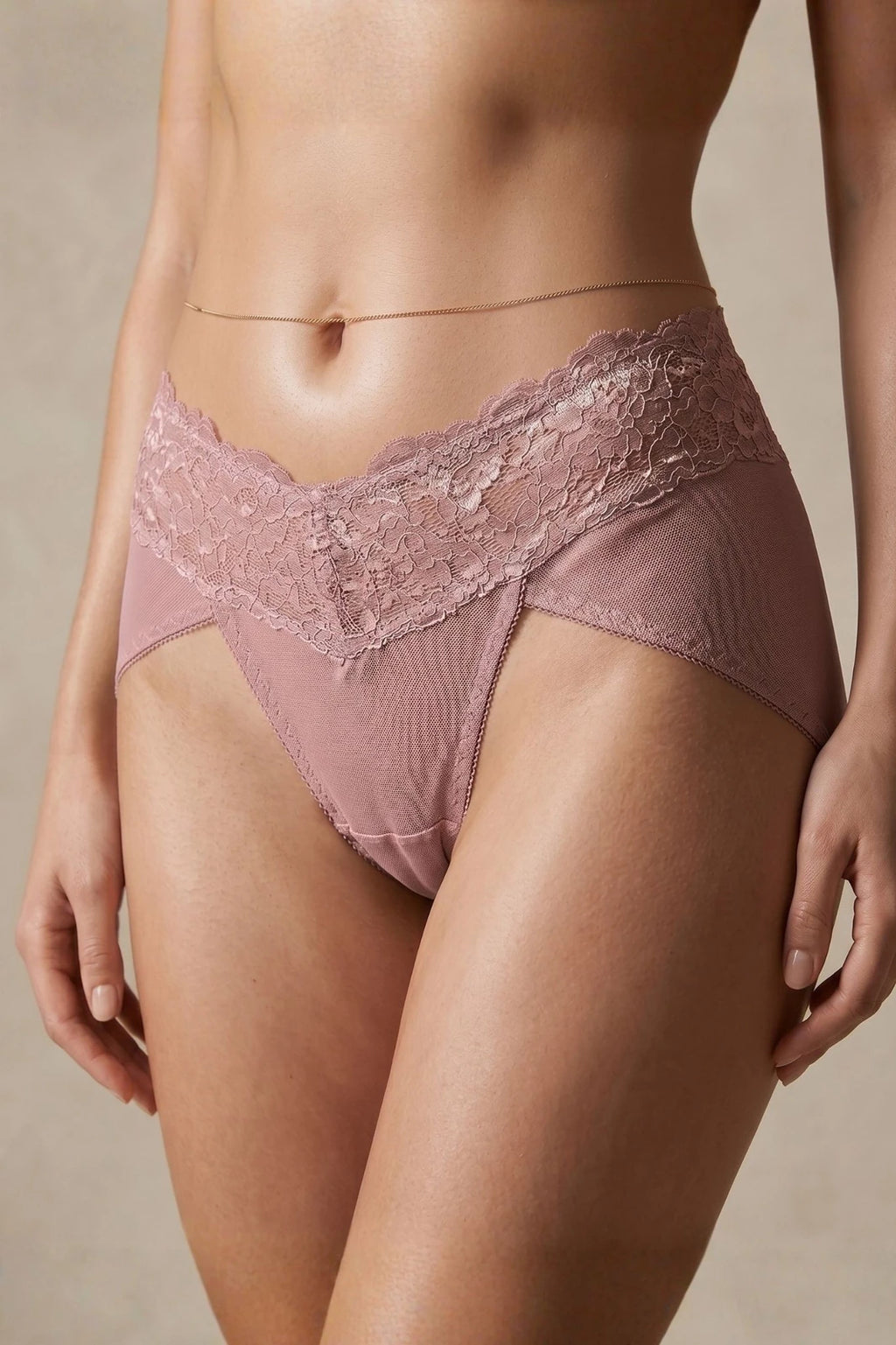 The Duchess Lace Lingerie Set - Mauve