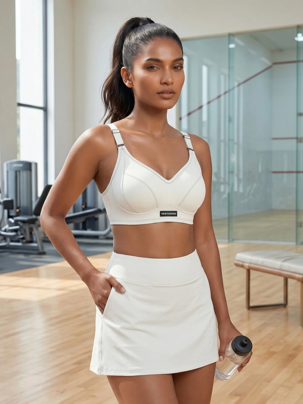 Seamless Sculpt White Bra