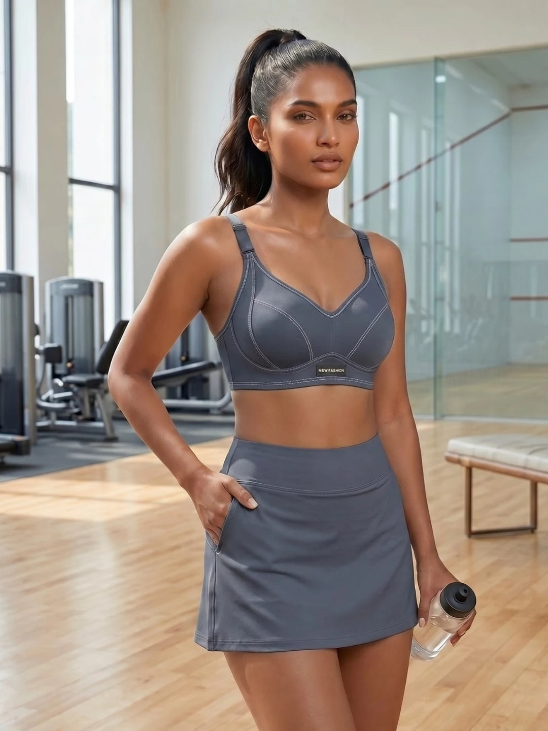 Seamless Sculpt Grey Bra