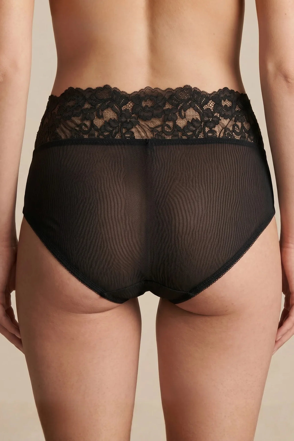 The Duchess Lace Bikini Panty - Black