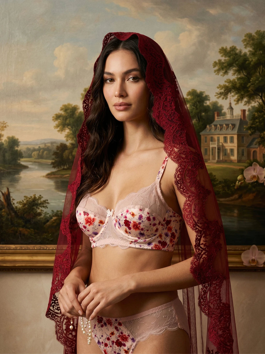 Daisy Dune Silk Lingerie Set