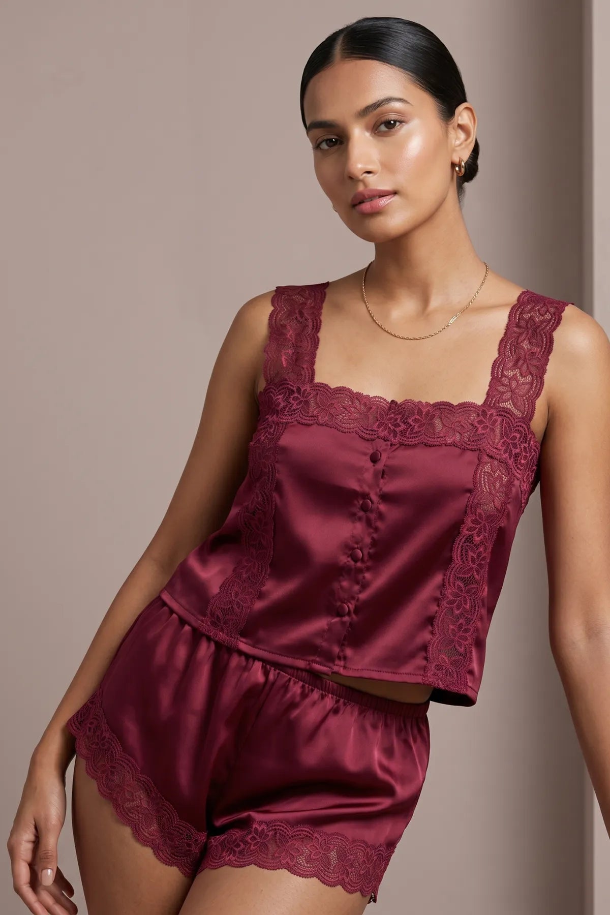 Aira Soft Cami Top - Maroon