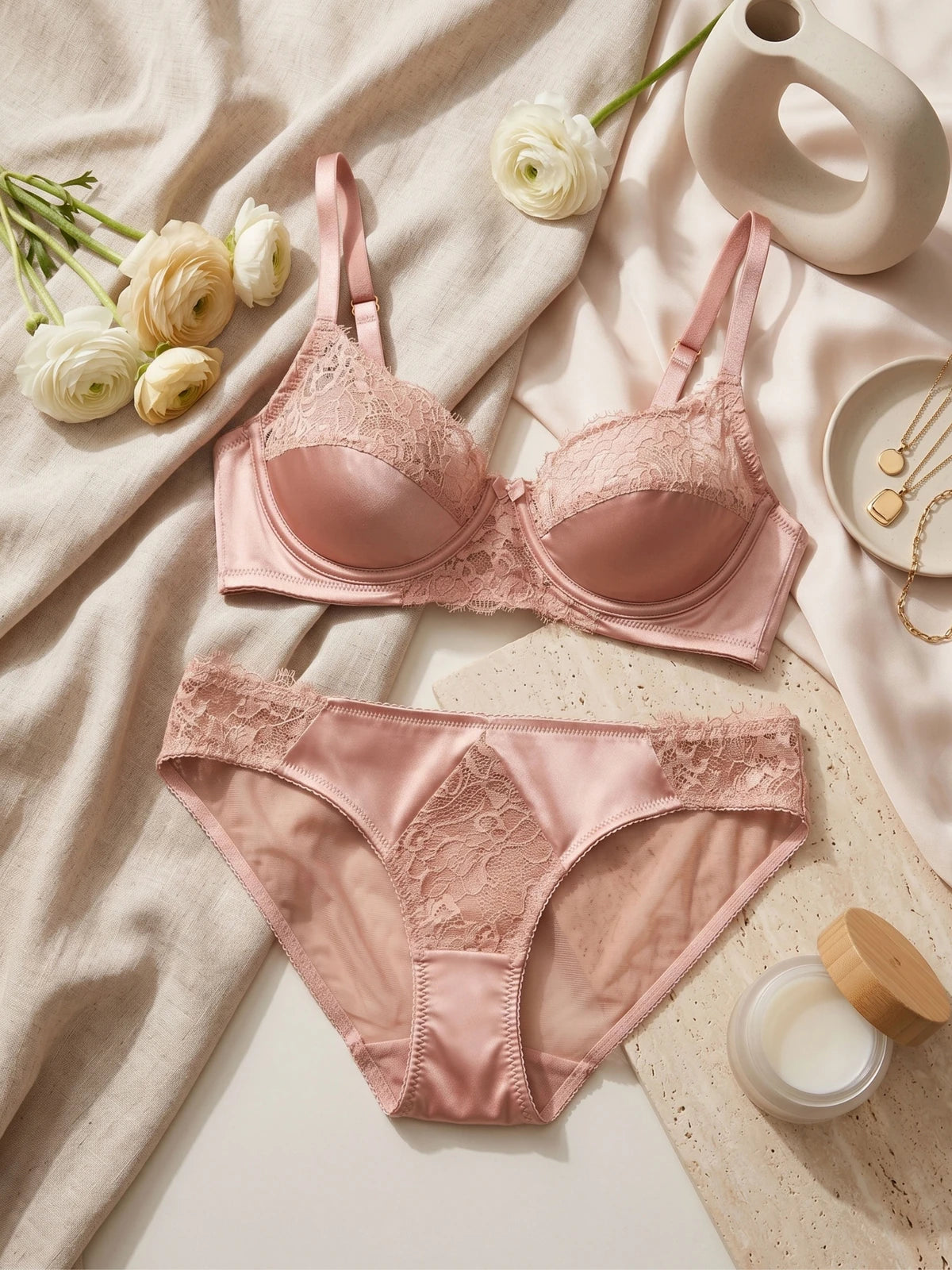 Serenity Bliss Lace Lingerie Set